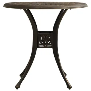 vidaXL Gartentisch Ø 78 x 72 cm Braun/Bronze