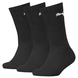 Puma Kinder Socken, Vorteilspack - Sport Junior, Frottee-Sohle, Rippbündchen, Logo Schwarz 31-34