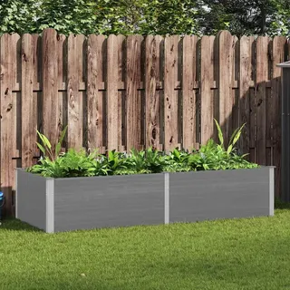 vidaXL Garten-Hochbeet 250 x 100 x 54 cm WPC Grau - Grau