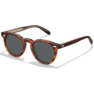 CARFIA Herren Sonnenbrille Polarisierte, Runde Vintage Acetat Design, UV400 Schutz Cat.3, Sunglasses für Fahren und Angeln CA5506