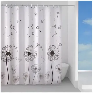 Gedy Duschvorhang schwarze Blume 180x200 cm