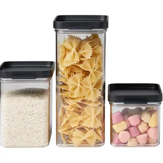 Mepal Omnia Vorratsdose Set schwarz 0,7 l, 1,1 l, 2,0 l, 3-teilig