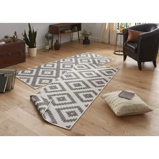 Northrugs Malta Wendeteppich 80 x 150 cm grau/creme