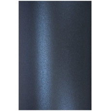 Netuno 10x Bastelpapier Perlmutt-Dunkel-Blau DIN A4 210x 297 mm 120g Aster Metallic Queens Blue Perlglanz-Papier Metallic-Effekt Glanzpapier Perlmutt für Hochzeit Geburtstag Weihnachten