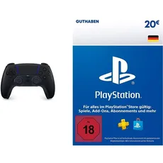 DualSense Wireless Controller Midnight Black [PlayStation 5] + PSN Guthaben | 20 EUR | deutsches Konto | PS5/PS4 Download Code