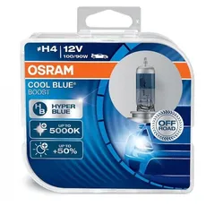 Osram H4 COOL BLUE BOOST Hyper Blue +50% Xenon Look Optik 5000K Halogen Lampe 100W Duobox