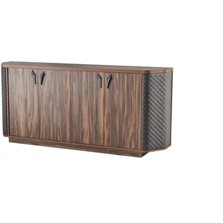 Sideboard Aktenschrank Braun Viertürig Modern Rechteckig Arbeitszimmer - Braun