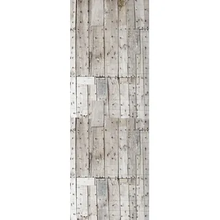 queence Vinyltapete "Fenyra" Holz  Motiv  Retro  bedruckt  gemustert glatt 90x250cm, selbstklebend, kinderleichte Anbringung, Sticker, braun