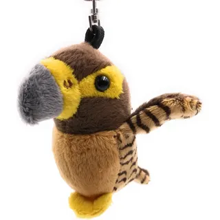 Onwomania Plüsch / Kuschel / Stoff Tier Schlüsselanhänger Papagei Falke braun 18 cm - Braun