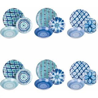 Villa D'Este Home Tivoli Tivoli Tafelservice 18-tlg. Aquazul