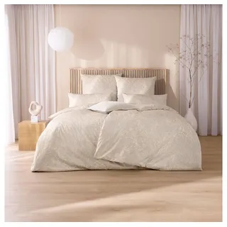 Estella Bettwäsche Sabine Unifarben Beige 155 x 220 cm