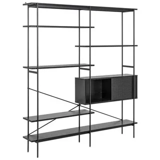 VCM Xxxl Regal Schwarz Metall, Holzwerkstoff, 172x188x27 cm - 2 Jahre Gewährleistung - mind. 14 Tage Rückgaberecht - Schwarz