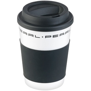 PEARL Kaffeebecher mit Deckel: Coffee-to-go-Becher mit Deckel, 350 ml, doppelwandig, BPA-frei (Kaffeetasse mit Deckel, Coffee to Go Becher Kunststoff, Camping Geschirr)