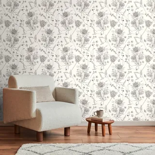 A.S. Création Tapete Weiß Schwarz - Tapete Wohnzimmer Schlafzimmer 394272 - Vliestapete Dschungel - 10,05 m x 0,53 m für 5,33m2 - Made in Germany