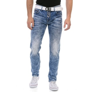 Cipo & Baxx Regular-fit-Jeans, mit markanter Waschung, blau