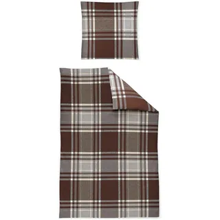 IRISETTE Alpaka 8456 kariert Flanell Rot 155 x 220 cm + 80 x 80 cm