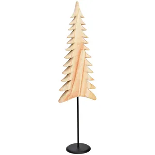 X-Mas Dekobaum , Naturfarben , Holz, Metall , Weihnachtsbaum , 18.0x70.0x12.0 cm , zum Stellen , Dekoration, Dekofiguren & Skulpturen, Dekoobjekte