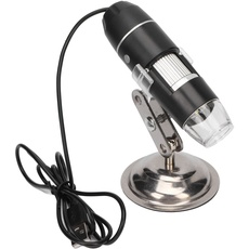 Digitales Mikroskop, Hautanalysegerät, Haardetektor, Tragbare USB-Inspektionskamera, 0- Bis 200-fache Vergrößerung, mit Ständer und 8 Weißen LED-Leuchten, Kompatibel mit Windows XP