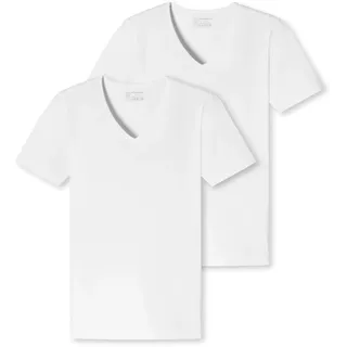 SCHIESSER Herren T-Shirts im Pack - Serie "95/5", V-Ausschnitt, S-4XL Weiß XL