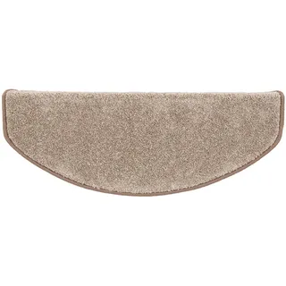 Pergamon Velours Stufenmatte Triumph 15Er-Set , Taupe , Textil , Rund , 18x56 cm , rutschfeste Unterfläche , Teppiche und Böden, Bodenbeläge