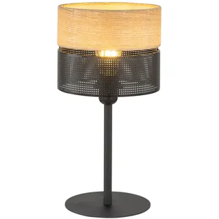 Licht-Erlebnisse Tischleuchte 40 Cm Hoch Boho Schwarz Natur E27
