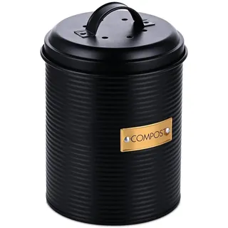 Relaxdays Komposteimer 2,5 l Schwarz