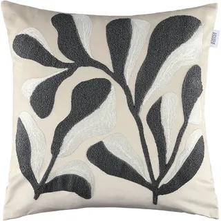 Schöner Wohnen Kissenbezug Plant 45 x cm Polyester Grau Anthrazit