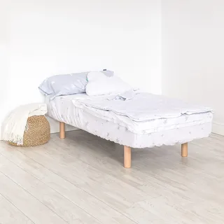 4-Jahreszeiten bettdecke kinder schlafsack 120 + 250 gr 105x200 cm (Bett 105) 100 % Mikrofaser (außen) 100 % Polyester (Füllung) Hergestellt in Europa - Weiß