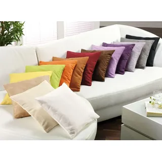 Alcatraz Gözze Dekokissenhülle 40x40 cm, Beige, Einfarbig, Modern, Wohnzimmer, Reißverschluss, Dekorative Zwecke im Haushalt, 1 stück