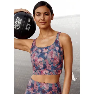 LASCANA ACTIVE Crop-Top, mit gekreuzten Trägern und Rundhalsausschnitt, bunt