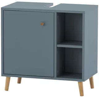 Schildmeyer Waschbeckenunterschrank Bjarne 60,2 x 59,3 x 33 cm Blau