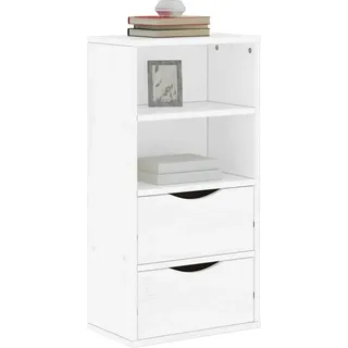 vidaXL Beistellschrank mit Schubladen ODDA Weiß Massivholz Kiefer - Weiß