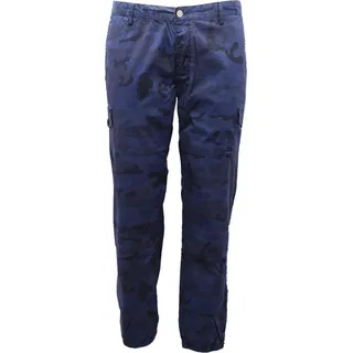 0414AH pantalone cargo uomo HYDROGEN blue camouflage trouser man - Blau