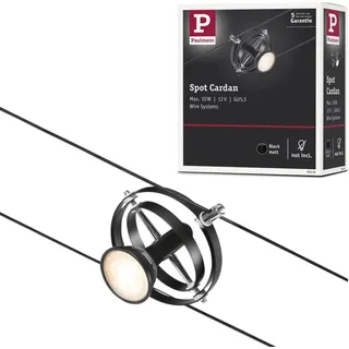 Paulmann CorDuo Seilsystem Cardan Einzelspot - Schwarz, Silber