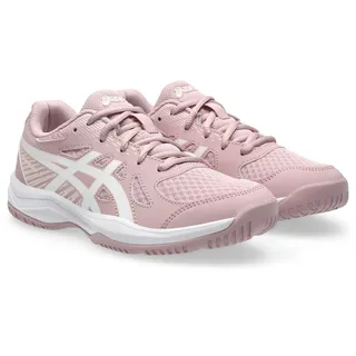 Hallenschuh ASICS "UPCOURT 6 GS", Mädchen, Gr. 37,5, morganite, weiß, Textil, Schuhe Hallenschuh, geeignet für Handball&Volleyball, Indoorschuh, nicht abfärbende Sohle