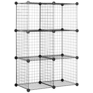 Amazon Basics Würfelregal 6 tlg. 77 x 37 x 113 cm Schwarz