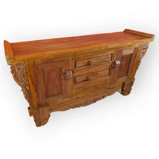 Teak Massivholz Sideboard Kommode Asia Stil Bali Moebel Altholz Upcycling Unikat