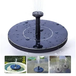 Solar Springbrunnen 1.5W solarbrunnen für draussen solar teichpumpe für außen solarpumpe mit 6 Fontänenstile für Garten solar springbrunnen für außen Solar Schwimmender Fontäne für Vogeltränke