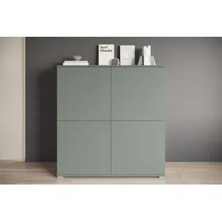 PC-Schrank OTTO HOME "Kenia, Sekretär, Home Office", salbei, B:120cm H:125cm T:39,5cm, Sekretäre, PC-Schrank, Mit Push-to-open, Tastaturauszug und praktischem Stauraum