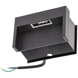 3 W LED-Einbau-Wandleuchte Mitja, IP65 - Schwarz