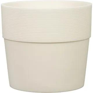 Scheurich Pflanzgefäß Groove Ø 28,5 cm Avorio hochwertiger Kunststoff