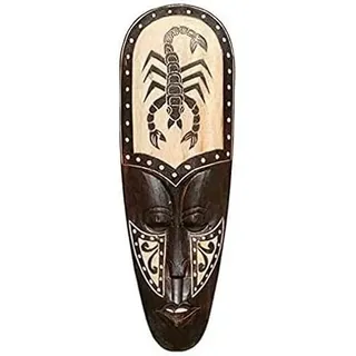 Wogeka - 50 cm Skorpion Holz Wandmaske - Tier Afrika Maske 62