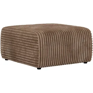MKS Pouf Nessaro - Braun Cord , Kunststoff , Rechteckig , 87x44x96 cm , Oeko-Tex® Standard 100 , Wohnzimmer, Sessel, Hocker & Hockerbänke, Poufs