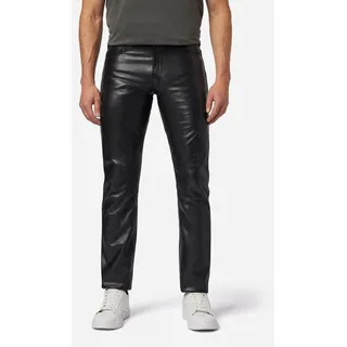 Bono Cow Waxy Lederjeans Lederhose von Ricano – Schwarz / 28 - Schwarz