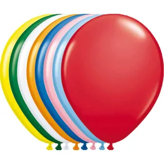 Folat Bunte einfarbige Luftballons - 100er Pack, Sortiert
