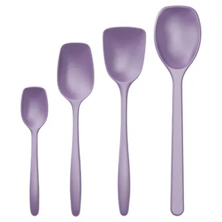Rosti Classic Kochlöffel Set 4-Teilig, Hochwertiges Küchenhelfer Set mit 3 Kochlöffel & 1 Backlöffel, aus Kunststoff, Hitzebeständig, Bruchsicher, Spülmaschinenfest, Lavender