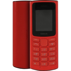 Nokia 105 DS TA-1378 Red, 1.8 ", TFT LCD, 120 x 160 pixels, 48 MB, 128 MB, Dual SIM, Nano Sim, 3G, US (0.13 GB, Rot, 1.80", Dual SIM, 3G), Smartphone, Rot