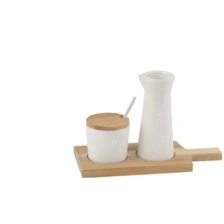 Räder Design Dinning kleine Freunde Sahnekännchen und Zuckerdose - Braun, Weiß