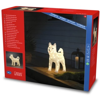 Konstsmide LED Acryl Husky, 88 warm weiße Dioden, 24V, Außen (IP44), weißes Kabel - 6244-103