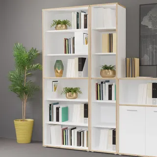 Forte Keflav Aktenregal 44,8 x 41,5 x 226,4 cm weiß